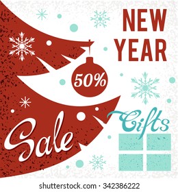 Christmas sale big bright  design 50% off EPS 10 vector stock illustration