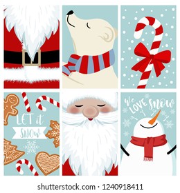 Christmas sale card collection, isolated items