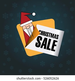 Christmas sale card with Santa