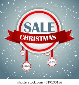 Christmas SALE Concept  Background Vector Illustration EPS10