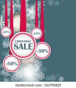 Christmas SALE Concept  Background Vector Illustration EPS10