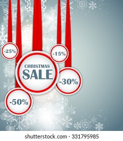 Christmas SALE Concept  Background Vector Illustration EPS10