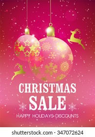 Christmas sale design with Christmas balls
