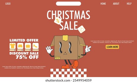 christmas sale design landing page simple