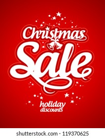 Christmas sale design template.