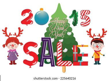 Christmas sale design template. 