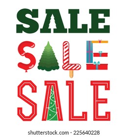 Christmas sale design template. 