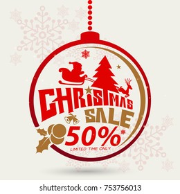 Christmas sale design template