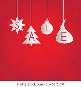 Christmas sale design template background