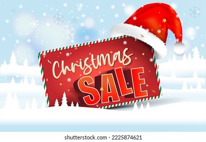 Christmas Sale design template. Marketing plan for Christmas.