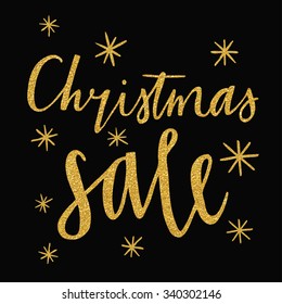 Christmas sale design template. trendy gold glitter texture