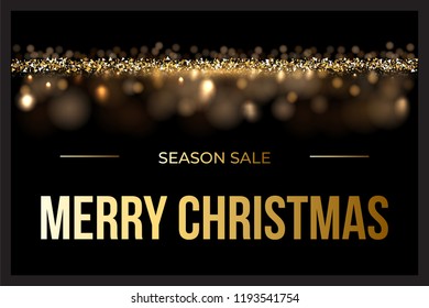 Christmas sale design template. Vector luxury background with Christmas sale text.
