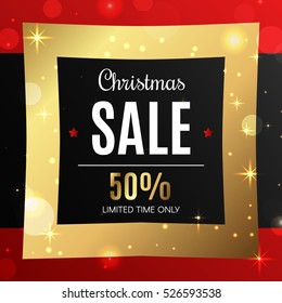 Christmas sale design template. Vector illustration EPS10