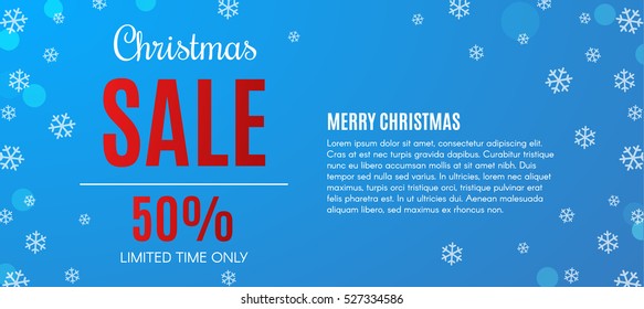 Christmas sale design template. Vector illustration.