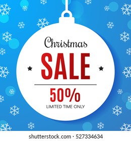 Christmas sale design template. Vector illustration.