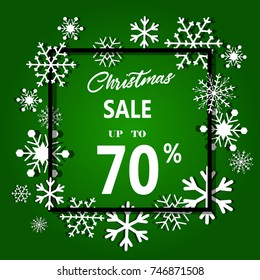 Christmas sale design template. Vector illustration EPS10