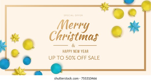 Christmas sale design template.Vector illustration.
