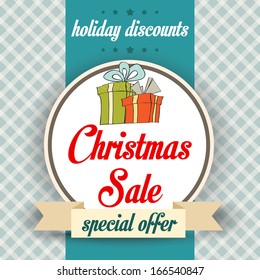 Christmas sale design, vector format