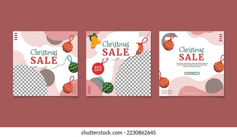 Christmas Sale Discount Social Media Promotion Design