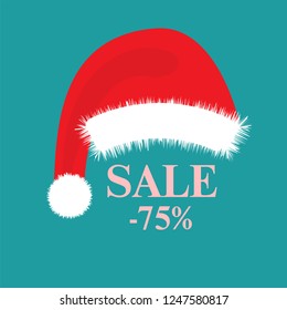 Christmas sale discounts for the celebration on holiday banner design with nice color and background