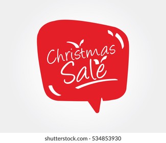 Christmas Sale doodle speech bubble