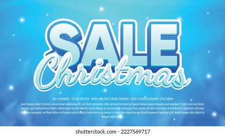 Christmas sale editable text effect template