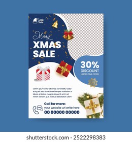 Christmas sale editable vertical print flyer or poster template, Christmas sale leaflet brochure cover design
merry Christmas party invitation greeting card background with 3d Christmas background