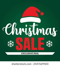 Christmas Sale Exclusive Deal Promotional Ecommerce Offer Design Marketing Symbol