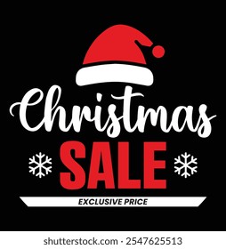 Christmas Sale Exclusive Price Promotional Ecommerce Offer Design Marketing Symbol