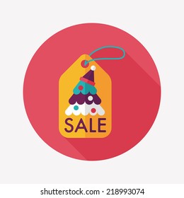 Christmas sale flat icon with long shadow, eps10