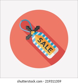 Christmas sale flat icon with long shadow, eps10