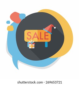 Christmas sale flat icon with long shadow, eps10