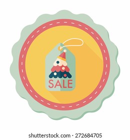 Christmas sale flat icon with long shadow, eps10