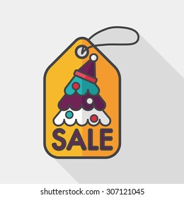 Christmas sale flat icon with long shadow, eps10