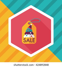 Christmas sale flat icon with long shadow, eps10