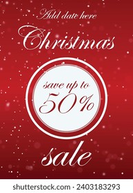 Christmas sale flyer poster social media post design