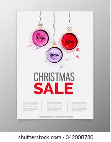 Christmas Sale Flyer. Vector