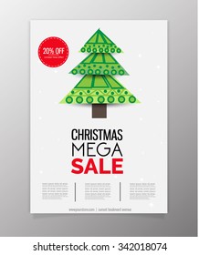 Christmas Sale Flyer. Vector