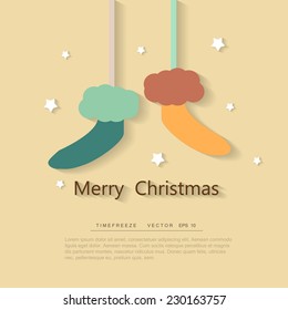 christmas sale gift vector card 