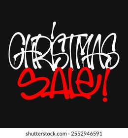 Christmas sale in graffiti style