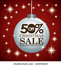christmas sale graphic design , vector illustration