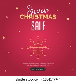 Christmas sale. Christmas greeting cards. Winter holiday card design. Vector EPS 10 