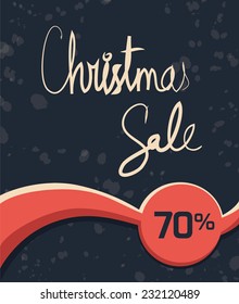"Christmas sale" handmade calligraphy.