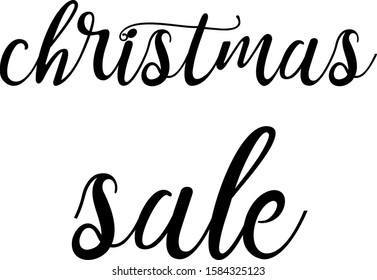 Christmas sale handwritten lettering. Sale discount icons. Black Friday Sale lettering, calligraphy and light background for logo, banners, labels, badges, prints, posters. Special offer prices. 