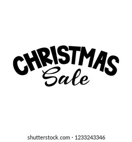 Christmas Sale Holiday Sale hand lettering banner. Vector illustration.