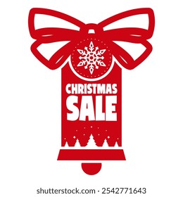 Christmas Sale. Holiday template for Xmas offers. Vector illustration