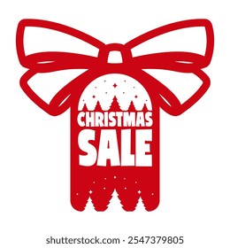 Christmas Sale. Holiday template for Xmas offers. Vector illustration