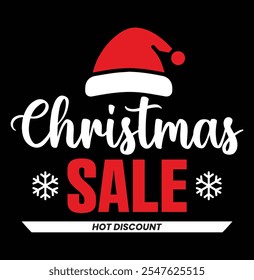 Christmas Sale Hot Discount Promotional Ecommerce Offer Design Marketing Symbol