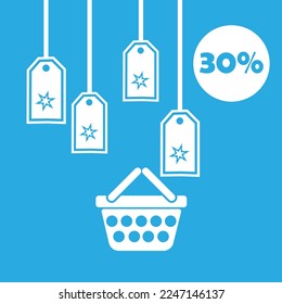 Christmas sale icon, Christmas concept, vector illustration