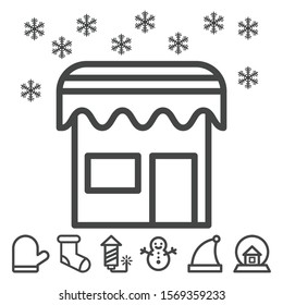 Christmas sale icon isolated on white background. Christmas store modern, simple, vector, icon for website design, mobile app, ui. Vector Illustration